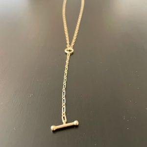Minimalist Gold Toggle Necklace